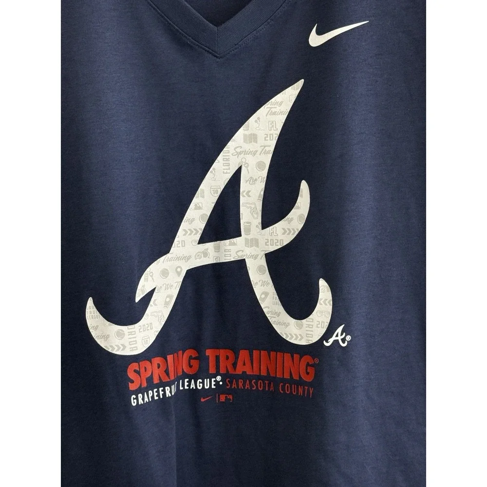 The Nike Tee Women's S Atlanta Braves T-Shirt Spring Training Sarasota V- Neck‎